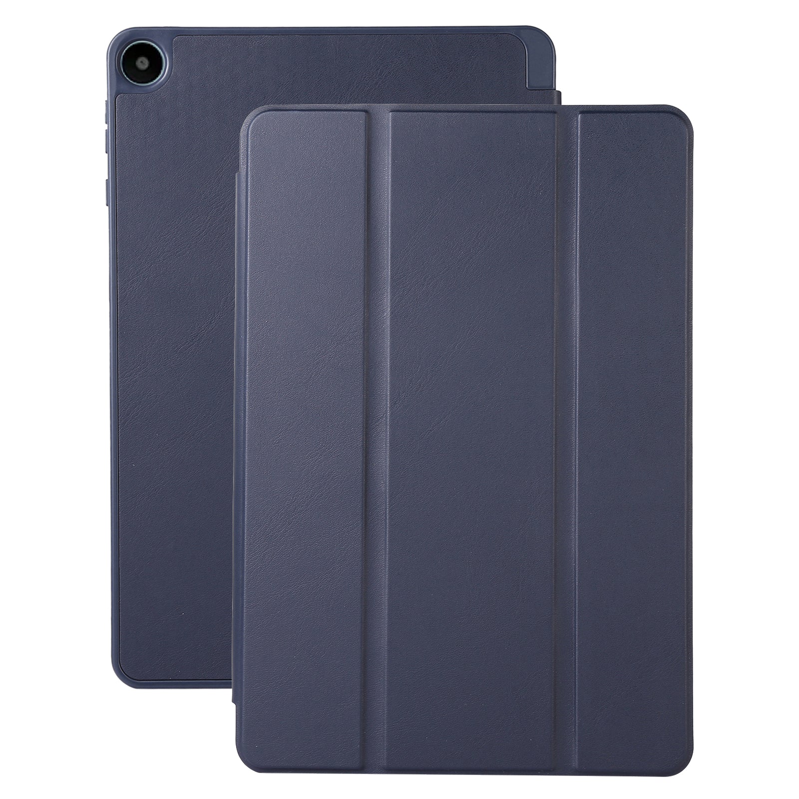 For Huawei MatePad SE 10.4-inch Solid Color PU Leather Tablet Cover Tri-Fold Stand Anti-drop Case with Pencil Slot