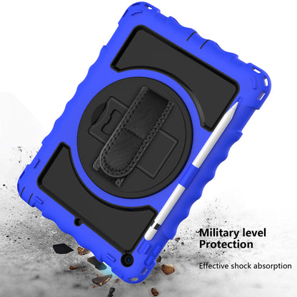 For iPad 10.2 (2021) / (2020) / (2019) Rotating Kickstand Tablet Case Silicone+PC Anti-drop Tablet Cover