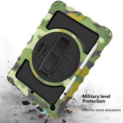 For iPad 10.2 (2021) / (2020) / (2019) Rotating Kickstand Tablet Case Silicone+PC Anti-drop Tablet Cover