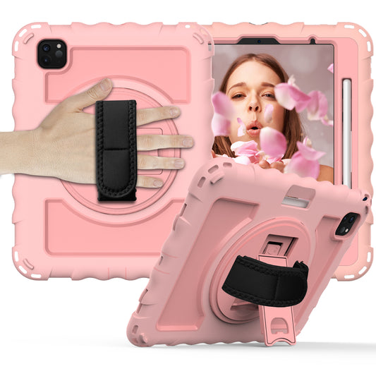 For iPad Pro 11-inch (2018) / (2020) / (2021) / (2022) / Air (2022) / (2020) Shockproof Kickstand Case Silicone+PC Tablet Cover