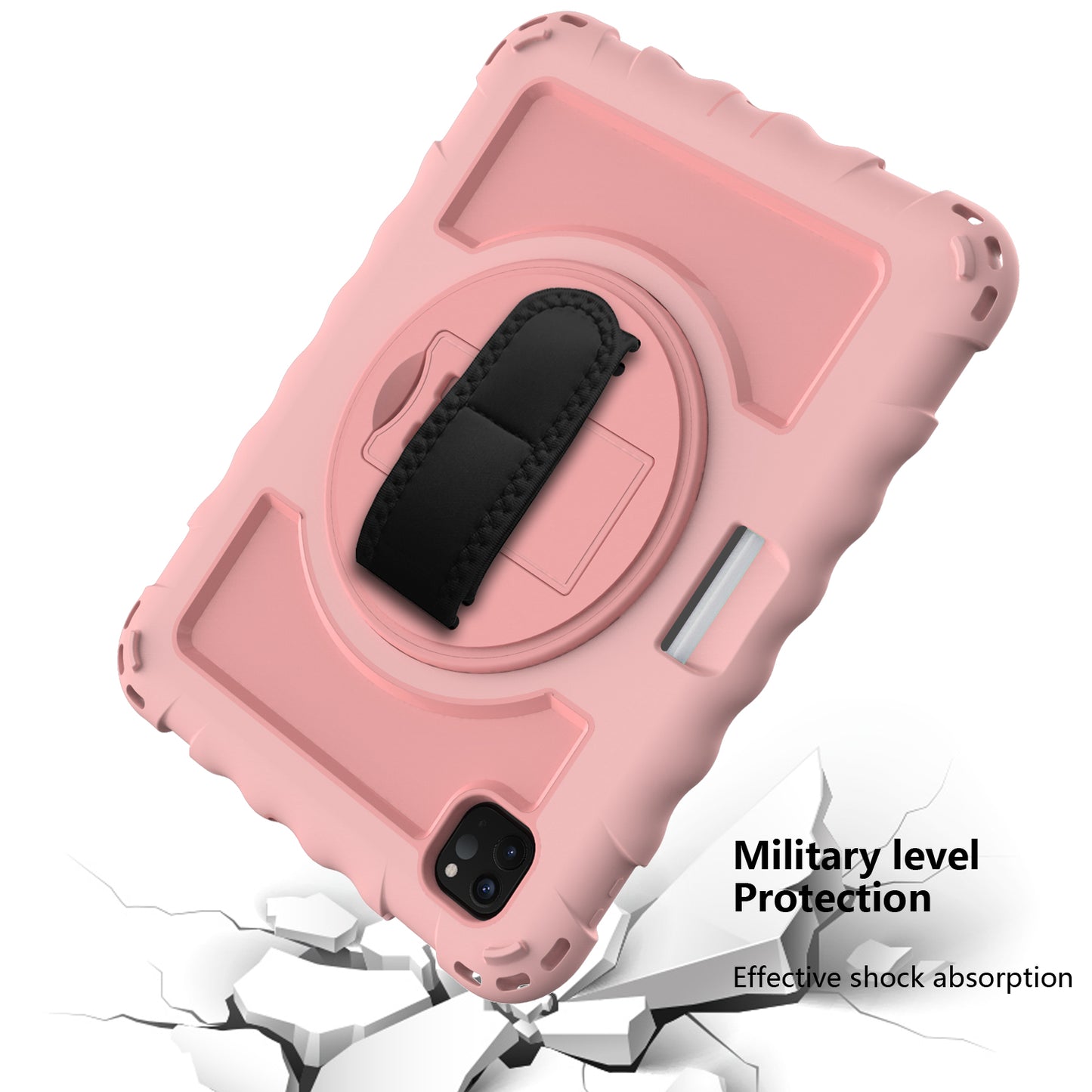 For iPad Pro 11-inch (2018) / (2020) / (2021) / (2022) / Air (2022) / (2020) Shockproof Kickstand Case Silicone+PC Tablet Cover