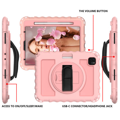 For iPad Pro 11-inch (2018) / (2020) / (2021) / (2022) / Air (2022) / (2020) Shockproof Kickstand Case Silicone+PC Tablet Cover