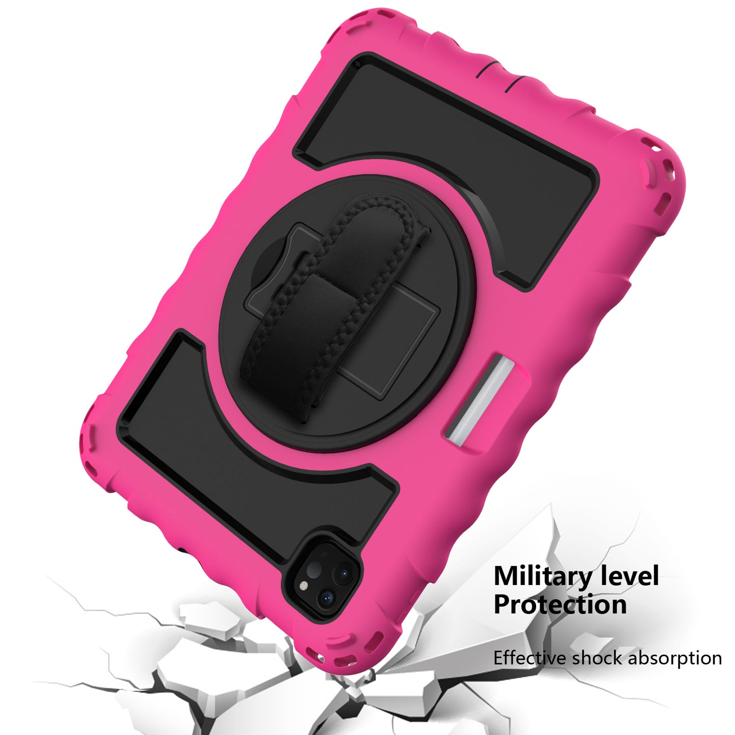 For iPad Pro 11-inch (2018) / (2020) / (2021) / (2022) / Air (2022) / (2020) Shockproof Kickstand Case Silicone+PC Tablet Cover