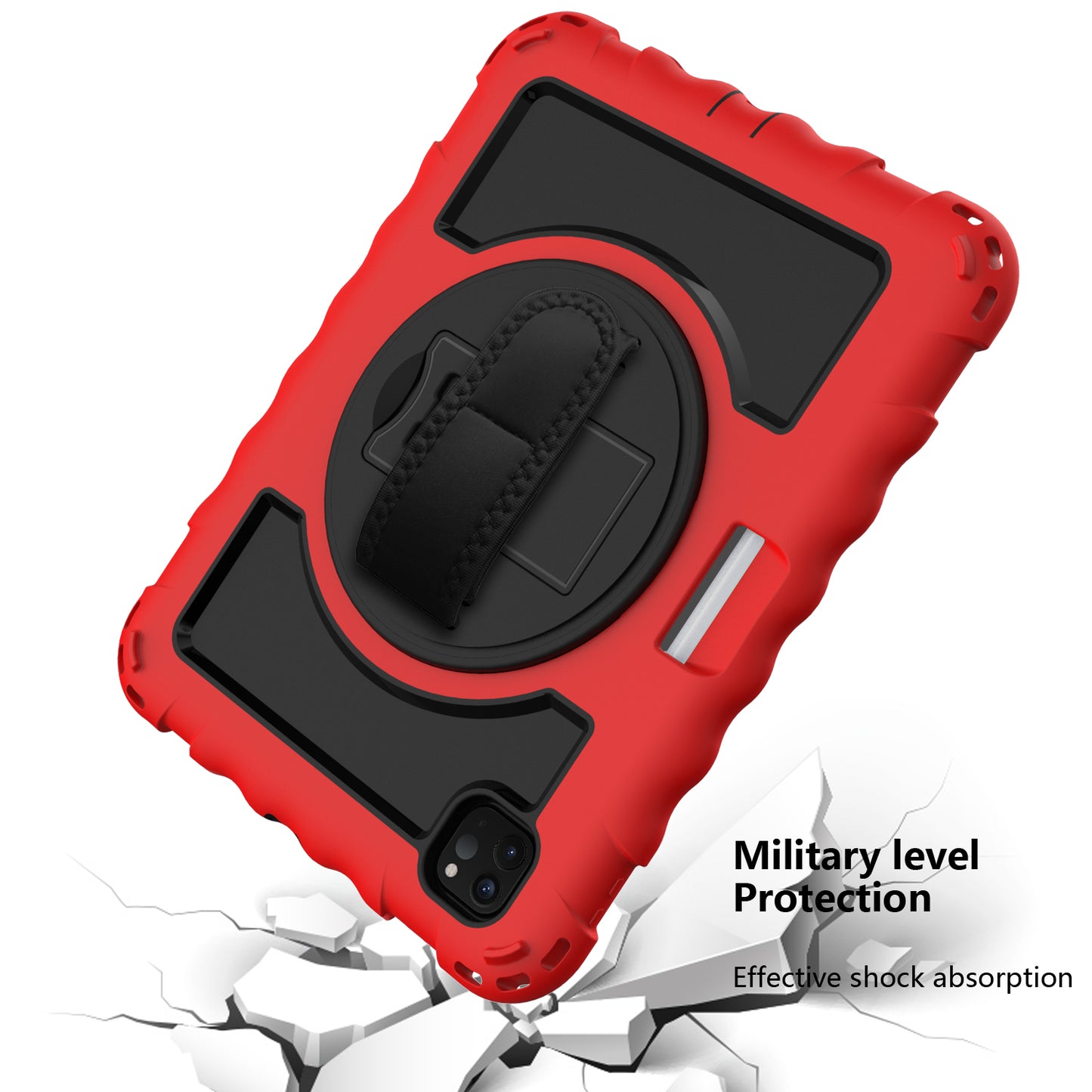 For iPad Pro 11-inch (2018) / (2020) / (2021) / (2022) / Air (2022) / (2020) Shockproof Kickstand Case Silicone+PC Tablet Cover