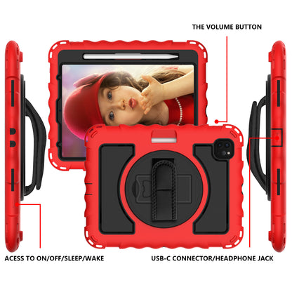 For iPad Pro 11-inch (2018) / (2020) / (2021) / (2022) / Air (2022) / (2020) Shockproof Kickstand Case Silicone+PC Tablet Cover