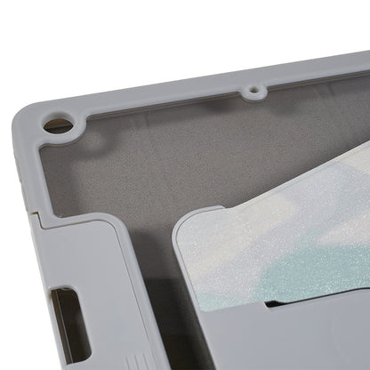 For iPad 10.2 (2019) / (2020) / (2021) PU Leather Pattern Tablet Case Stand Rotating Cover with Detachable Pencil Holder