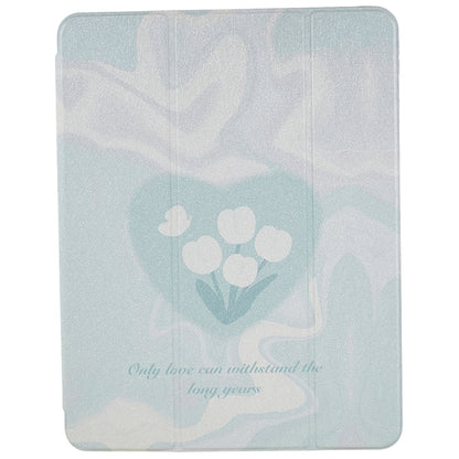 For iPad 10.2 (2019) / (2020) / (2021) PU Leather Pattern Tablet Case Stand Rotating Cover with Detachable Pencil Holder