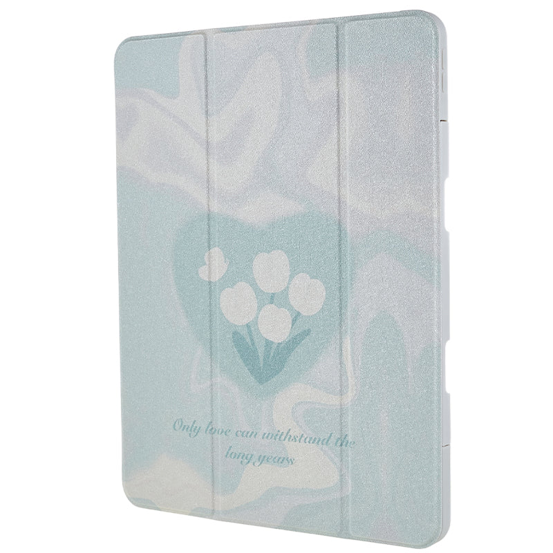 For iPad 10.2 (2019) / (2020) / (2021) PU Leather Pattern Tablet Case Stand Rotating Cover with Detachable Pencil Holder