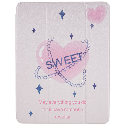 For iPad 10.2 (2019) / (2020) / (2021) PU Leather Pattern Tablet Case Stand Rotating Cover with Detachable Pencil Holder