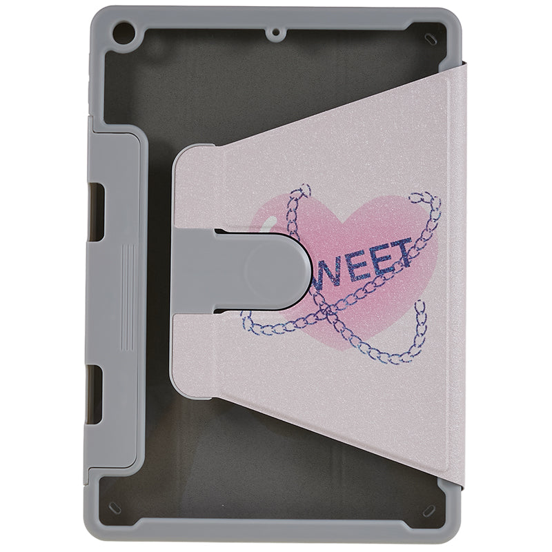 For iPad 10.2 (2019) / (2020) / (2021) PU Leather Pattern Tablet Case Stand Rotating Cover with Detachable Pencil Holder