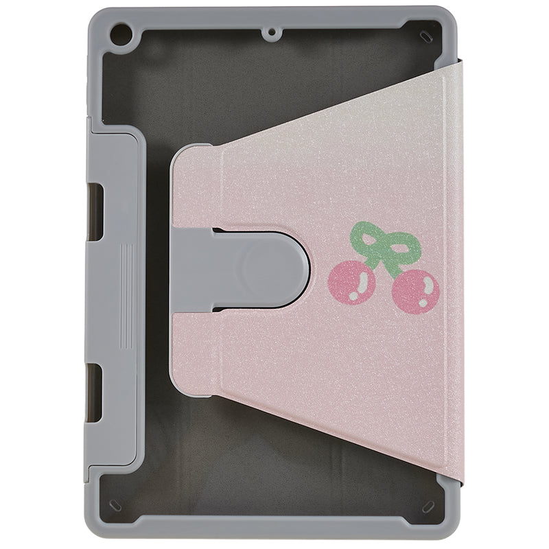 For iPad 10.2 (2019) / (2020) / (2021) PU Leather Pattern Tablet Case Stand Rotating Cover with Detachable Pencil Holder