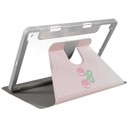 For iPad 10.2 (2019) / (2020) / (2021) PU Leather Pattern Tablet Case Stand Rotating Cover with Detachable Pencil Holder