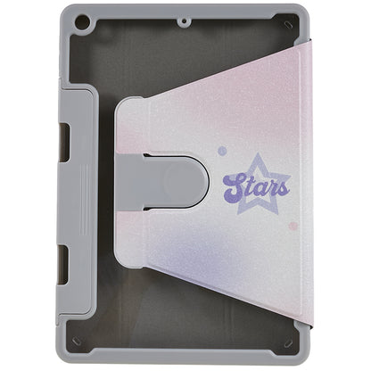 For iPad 10.2 (2019) / (2020) / (2021) PU Leather Pattern Tablet Case Stand Rotating Cover with Detachable Pencil Holder