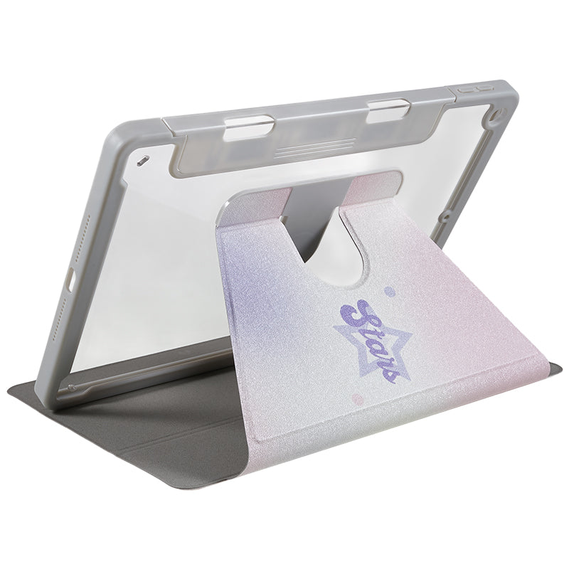 For iPad 10.2 (2019) / (2020) / (2021) PU Leather Pattern Tablet Case Stand Rotating Cover with Detachable Pencil Holder