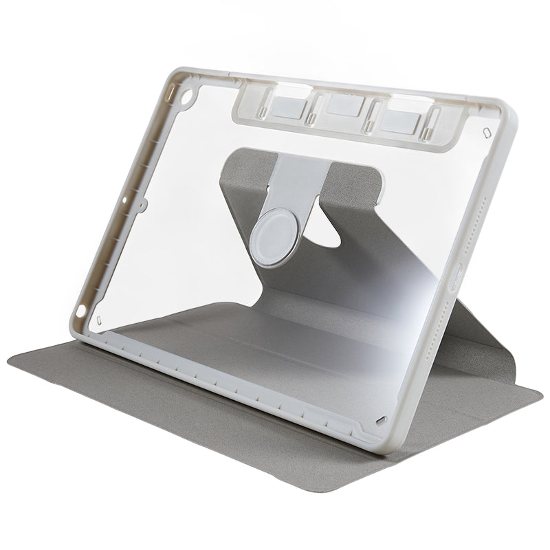 For iPad 10.2 (2019) / (2020) / (2021) PU Leather Pattern Tablet Case Stand Rotating Cover with Detachable Pencil Holder