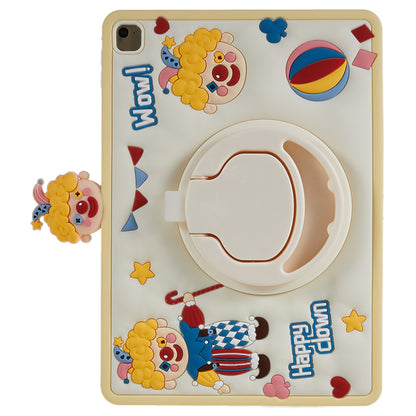 Tablet Case for iPad Air (2013) / Air 2 / iPad 9.7-inch (2017) / (2018) Rotary Kickstand Happy Clown PC+Silicone Cover