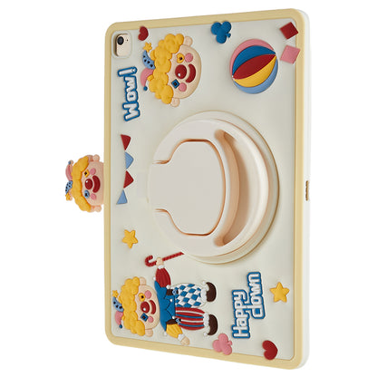 Tablet Case for iPad Air (2013) / Air 2 / iPad 9.7-inch (2017) / (2018) Rotary Kickstand Happy Clown PC+Silicone Cover