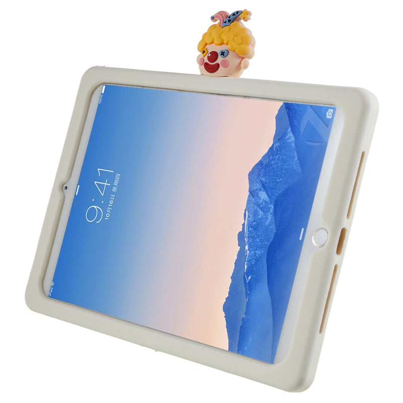 Tablet Case for iPad Air (2013) / Air 2 / iPad 9.7-inch (2017) / (2018) Rotary Kickstand Happy Clown PC+Silicone Cover