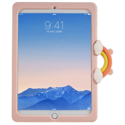 For iPad Air (2013) / Air 2 / iPad 9.7-inch (2017) / (2018) Tablet Case Cartoon Bear Rotary Kickstand PC+Silicone Cover