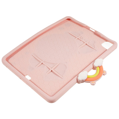 For iPad Air (2020) / (2022) / iPad Pro 11 (2020) / (2021) / (2022) PC+Silicone Case Rotary Kickstand Cartoon Bear Tablet Cover