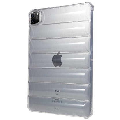 For iPad Pro 11 (2020) / (2021) / (2022) TPU Tablet Case Airbag Down Jacket Design Tablet Clear Cover Protector