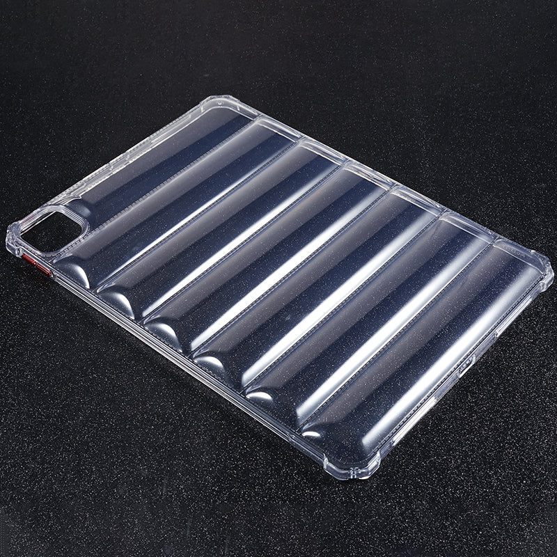 For iPad Pro 11 (2020) / (2021) / (2022) TPU Tablet Case Airbag Down Jacket Design Tablet Clear Cover Protector