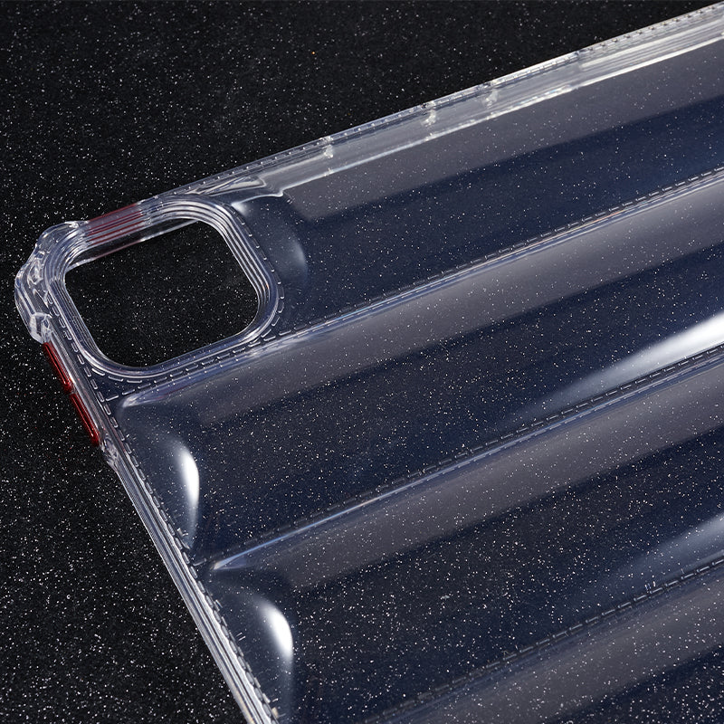 For iPad Pro 11 (2020) / (2021) / (2022) TPU Tablet Case Airbag Down Jacket Design Tablet Clear Cover Protector