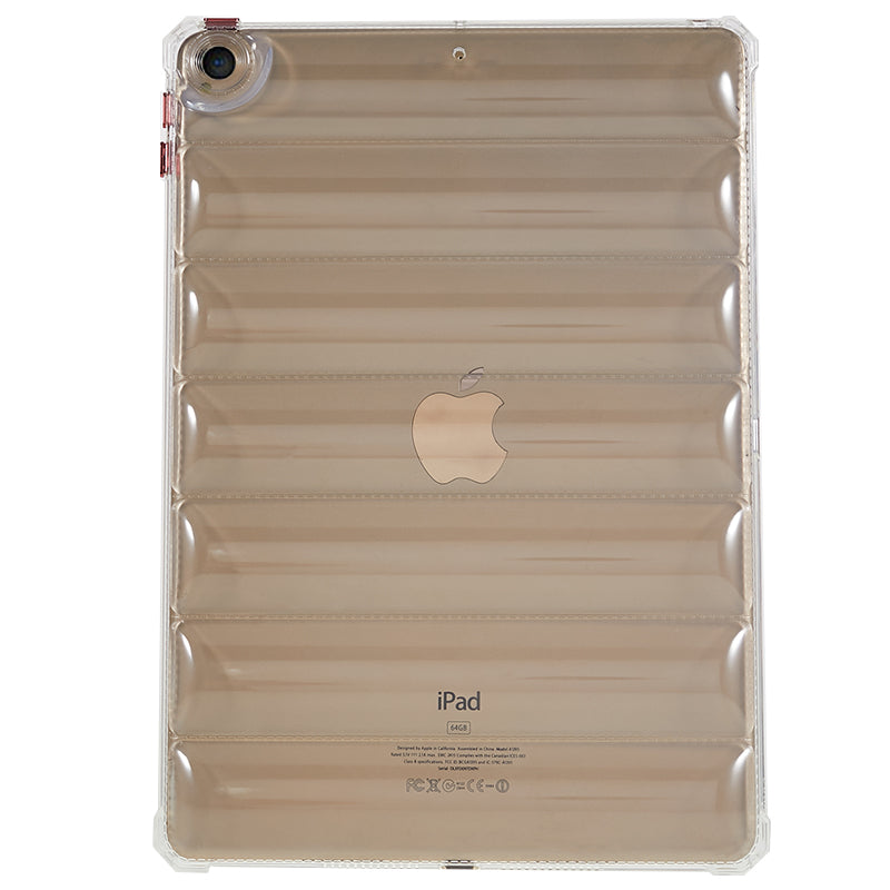 For iPad 10.2 (2021) / (2020) / (2019) Transparent Tablet Case Airbag Down Jacket Design TPU Back Cover