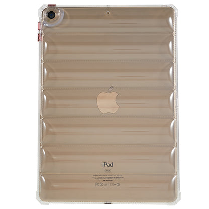For iPad 10.2 (2021) / (2020) / (2019) Transparent Tablet Case Airbag Down Jacket Design TPU Back Cover