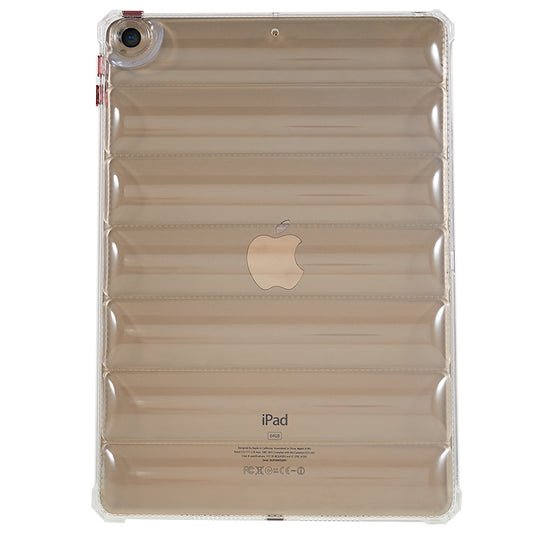 For iPad 10.2 (2021) / (2020) / (2019) Transparent Tablet Case Airbag Down Jacket Design TPU Back Cover