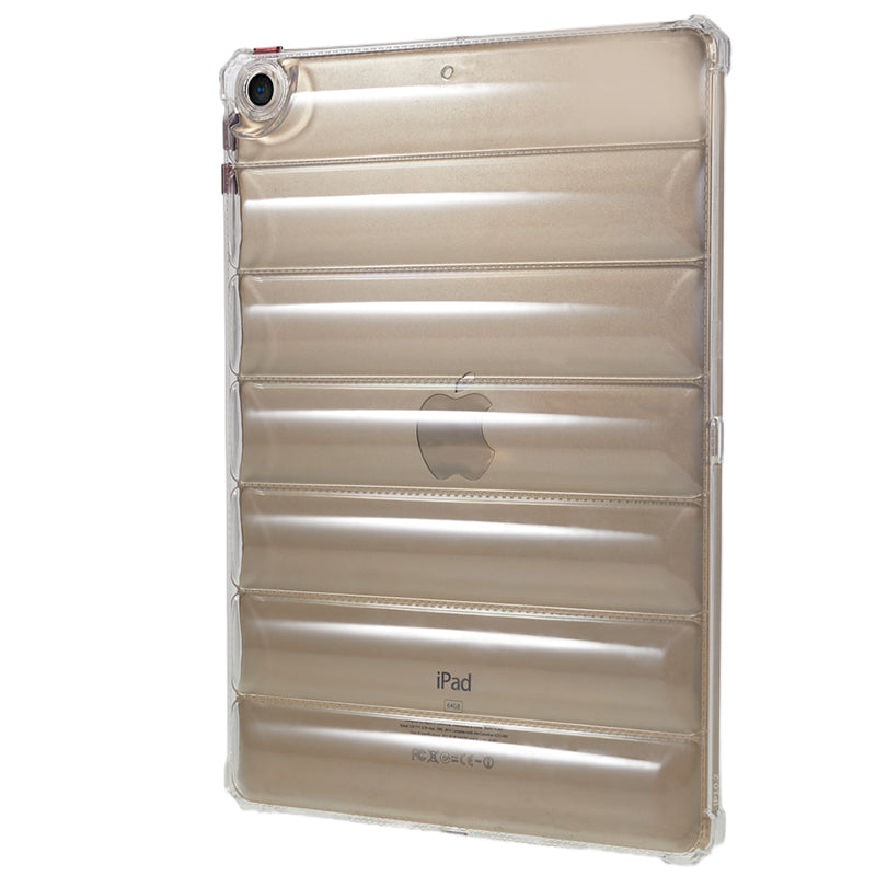 For iPad 10.2 (2021) / (2020) / (2019) Transparent Tablet Case Airbag Down Jacket Design TPU Back Cover