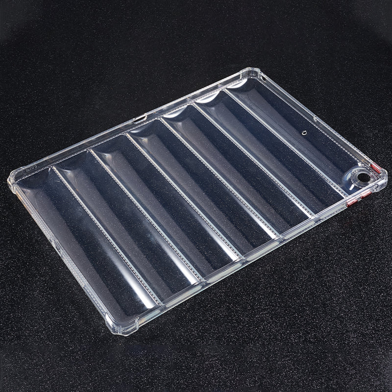 For iPad 10.2 (2021) / (2020) / (2019) Transparent Tablet Case Airbag Down Jacket Design TPU Back Cover