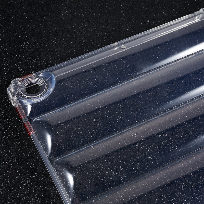 For iPad 10.2 (2021) / (2020) / (2019) Transparent Tablet Case Airbag Down Jacket Design TPU Back Cover