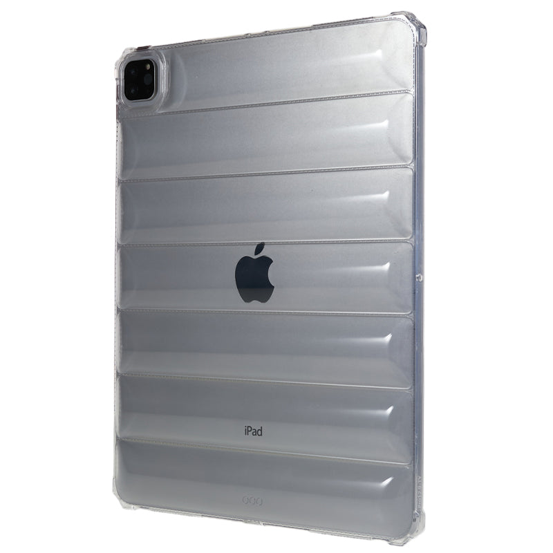 For iPad Pro 12.9 (2020) / (2021) / (2022) Tablet Case Airbag Down Jacket Design Clear TPU Tablet Cover