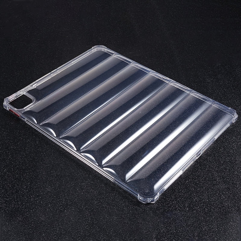 For iPad Pro 12.9 (2020) / (2021) / (2022) Tablet Case Airbag Down Jacket Design Clear TPU Tablet Cover