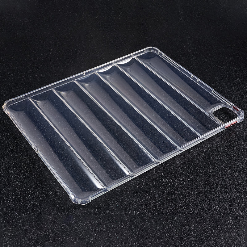 For iPad Pro 12.9 (2020) / (2021) / (2022) Tablet Case Airbag Down Jacket Design Clear TPU Tablet Cover