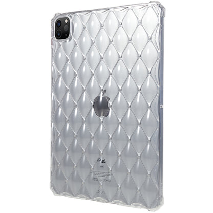 For iPad Pro 11 (2020) / (2021) / (2022) TPU Tablet Case Airbag Diamond Texture Transparent TPU Tablet Cover