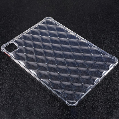 For iPad Pro 11 (2020) / (2021) / (2022) TPU Tablet Case Airbag Diamond Texture Transparent TPU Tablet Cover