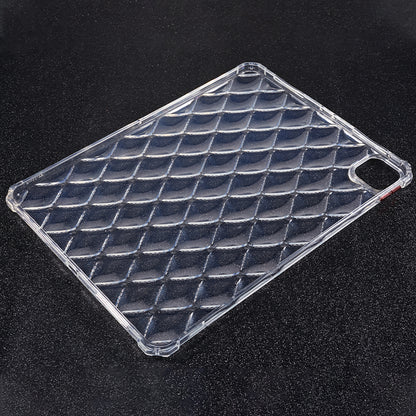 For iPad Pro 11 (2020) / (2021) / (2022) TPU Tablet Case Airbag Diamond Texture Transparent TPU Tablet Cover