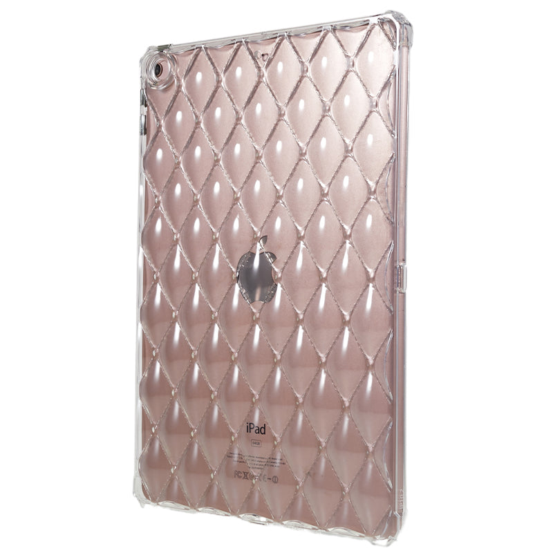 For iPad 10.2 (2021) / (2020) / (2019) Airbag Diamond Texture Anti-drop Cover Soft TPU Clear Tablet Case