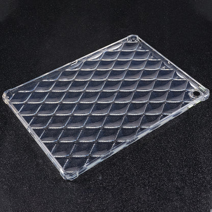 For iPad 10.2 (2021) / (2020) / (2019) Airbag Diamond Texture Anti-drop Cover Soft TPU Clear Tablet Case