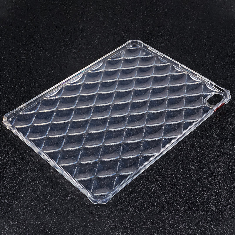 For iPad Air (2022) / (2020) Airbag Diamond Texture TPU Cover Anti-drop Clear Tablet Case