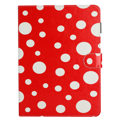 For iPad 10.9 (2022) PU Leather Tablet Cover Dots Pattern Stand Smart Cover with Card Holder