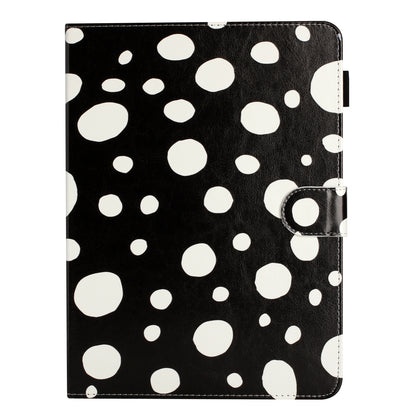 For iPad 10.9 (2022) PU Leather Tablet Cover Dots Pattern Stand Smart Cover with Card Holder