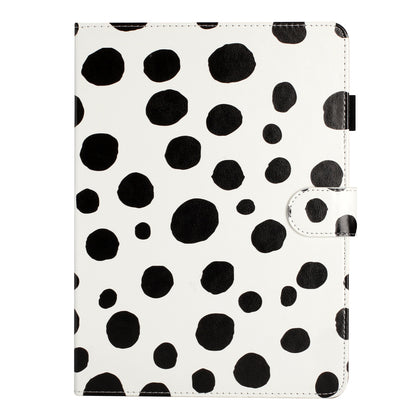 For iPad 10.9 (2022) PU Leather Tablet Cover Dots Pattern Stand Smart Cover with Card Holder