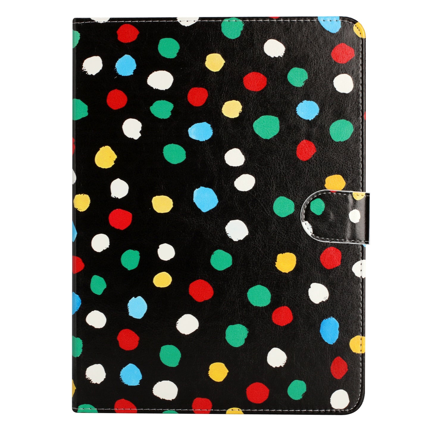 For iPad 10.9 (2022) PU Leather Tablet Cover Dots Pattern Stand Smart Cover with Card Holder