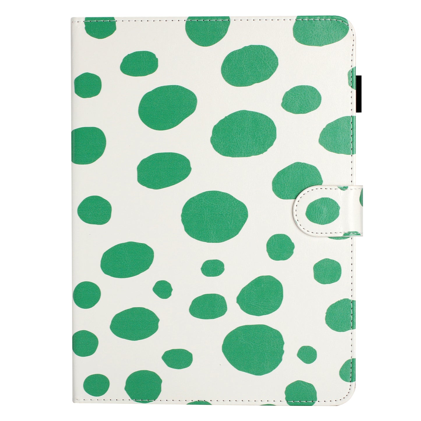 For iPad 10.9 (2022) PU Leather Tablet Cover Dots Pattern Stand Smart Cover with Card Holder