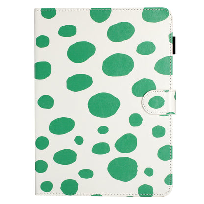For iPad 10.9 (2022) PU Leather Tablet Cover Dots Pattern Stand Smart Cover with Card Holder