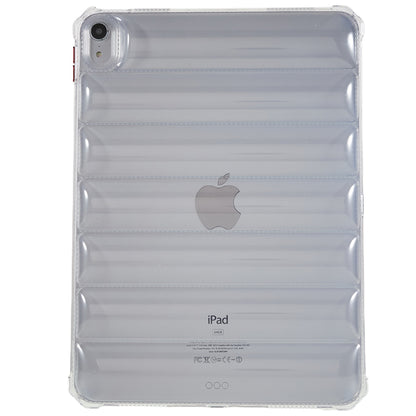 For iPad 10.9 (2022) Soft TPU Clear Tablet Case Airbag Down Jacket Design Anti-drop Cover
