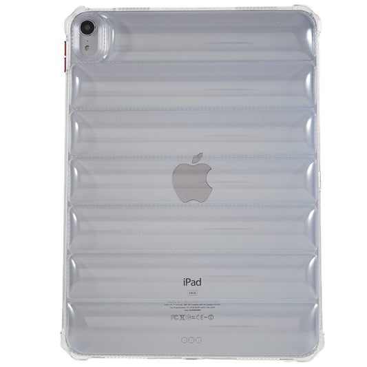 For iPad 10.9 (2022) Soft TPU Clear Tablet Case Airbag Down Jacket Design Anti-drop Cover
